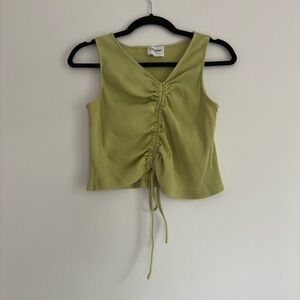 Callahan Light Green Ruched Tank Top